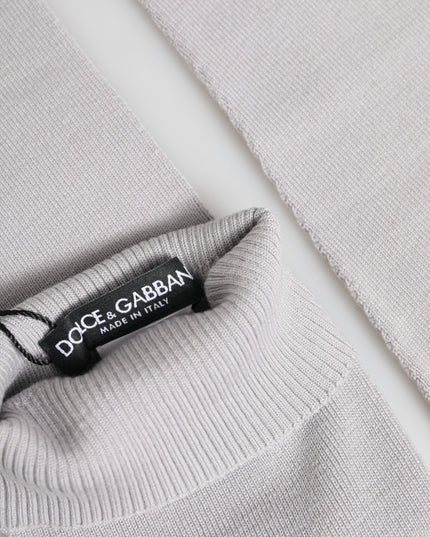 Dolce & Gabbana Gray Virgin Wool Knitted Fingerless Men Gloves