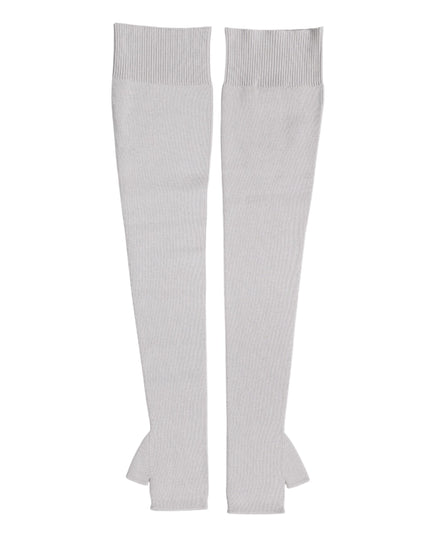 Dolce & Gabbana Gray Virgin Wool Knitted Fingerless Men Gloves