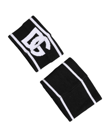 Dolce & Gabbana Black White DG Logo Cotton 1 Pair One Wristband