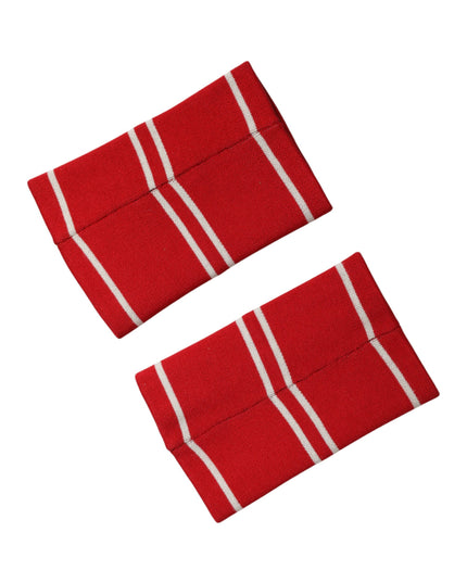 Dolce & Gabbana Red White DG Logo Cotton 1 Pair One SIze Wristband