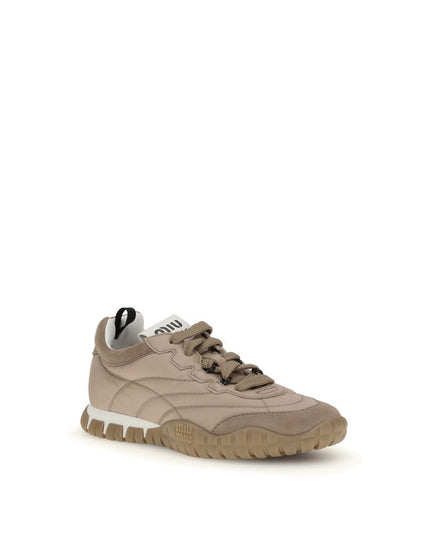 Miu Miu Brown Recycled Polyamide Athletic Sneakers