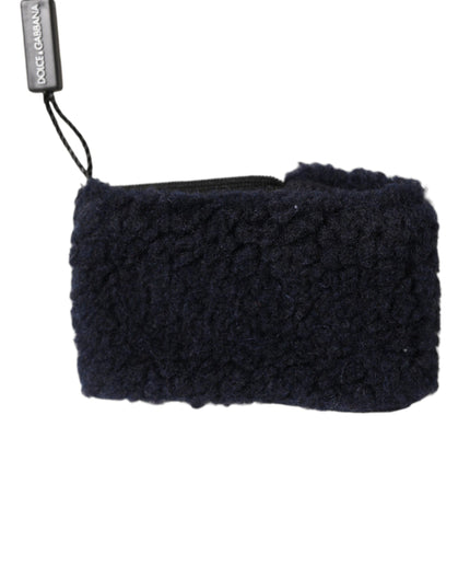 Dolce & Gabbana Black Wool Knitted Sweatbands Men Wristband