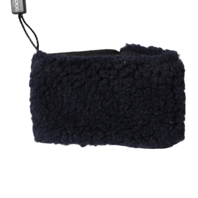 Dolce & Gabbana Black Wool Knitted Sweatbands Men Wristband