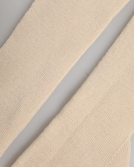 Dolce & Gabbana Beige Wool Fingerless Elbow Length Women Gloves