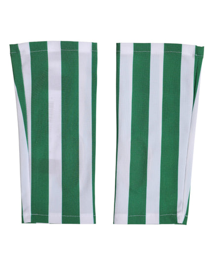 Dolce & Gabbana Green White Nylon Fingerless Wrist Length Gloves