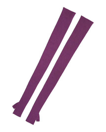 Dolce & Gabbana Purple Wool Fingerless Elbow Length Women One Size Gloves