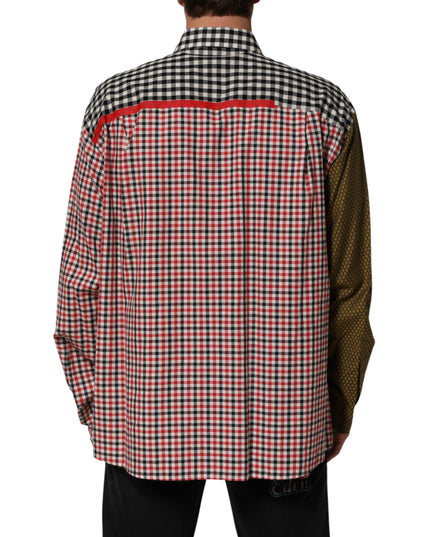 Dolce & Gabbana Multicolor Cotton Collared Checkered Shirt