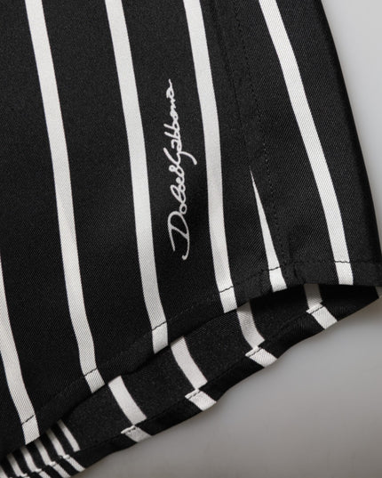 Dolce & Gabbana Black White Stripes Men MARTINI Dress Shirt