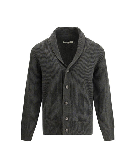 Brooksfield Green Fleece Wool Cardigan