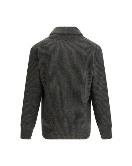 Brooksfield Green Fleece Wool Cardigan