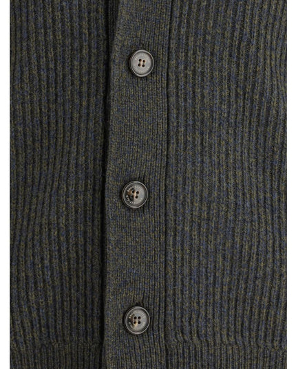 Brooksfield Green Fleece Wool Cardigan