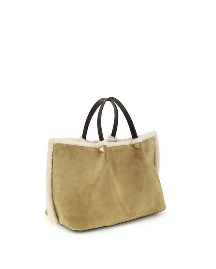 Valentino Garavani Beige Calf Leather Bos Taurus Shoulder Bag