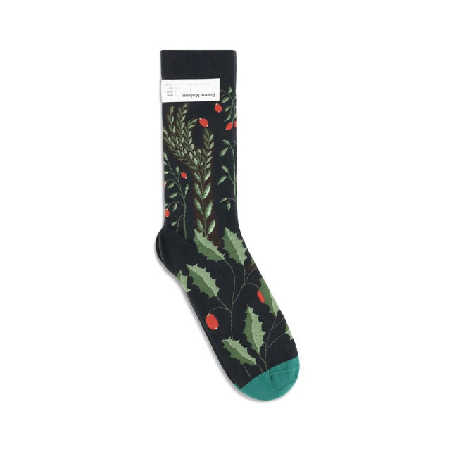 Bonne Maison Black Cotton Socks