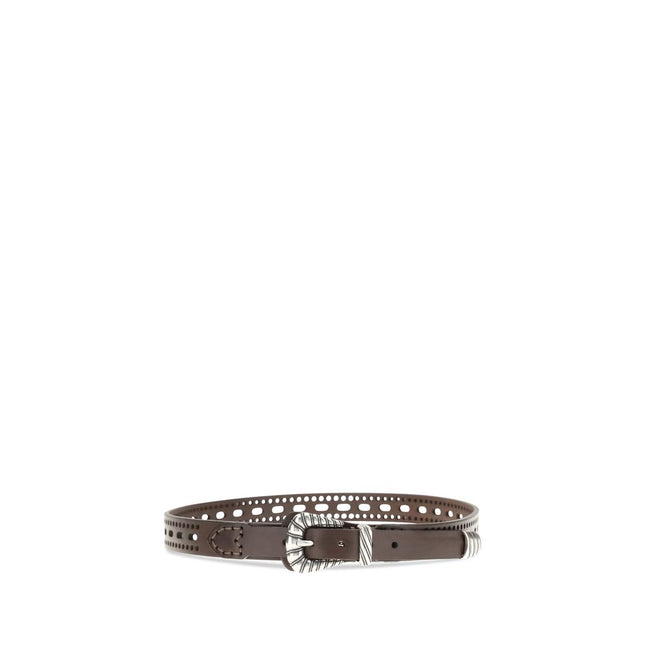 Etro Brown Calf Leather Bos Taurus Belt