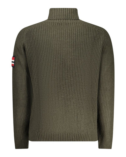 Norway 1963 Green Wool Men Turtleneck Sweater
