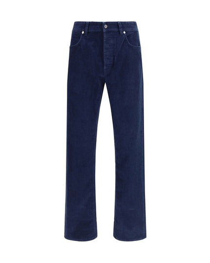 Stone Island Blue Cotton Straight-Leg Jeans