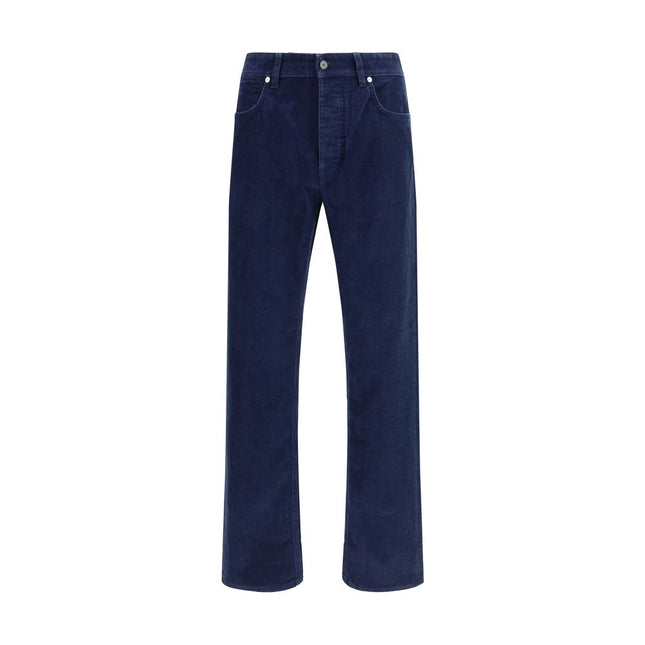 Stone Island Blue Cotton Straight-Leg Jeans