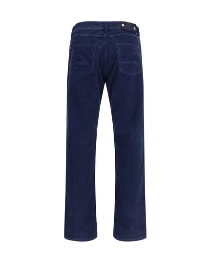 Stone Island Blue Cotton Straight-Leg Jeans