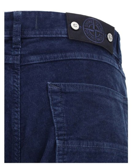 Stone Island Blue Cotton Straight-Leg Jeans