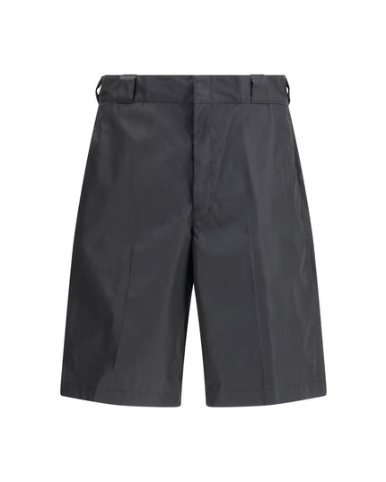 Prada Black Recycled Polyamide Bermuda Shorts
