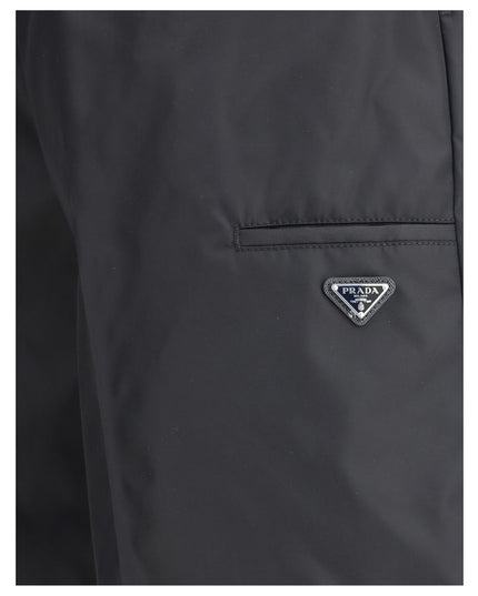 Prada Black Recycled Polyamide Bermuda Shorts