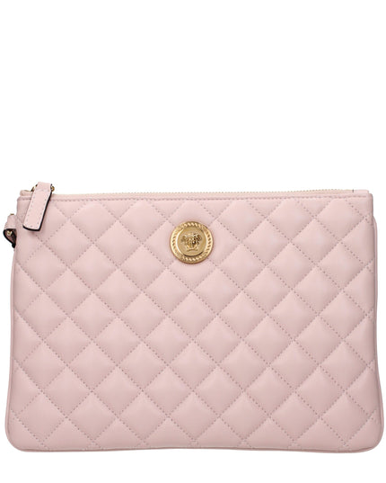 Versace Pink Leather Clutch Bag