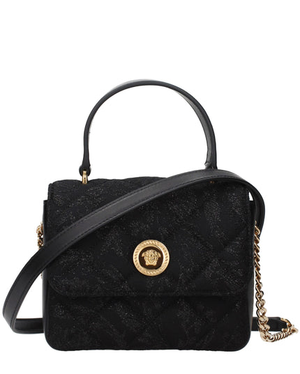 Versace Black Fabric Handbag