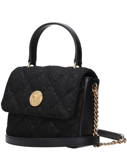 Versace Black Fabric Handbag