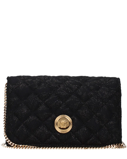 Versace Black Fabric Clutch Bag