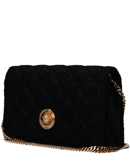 Versace Black Fabric Clutch Bag