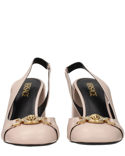 Versace Pink Leather High Heel Pumps