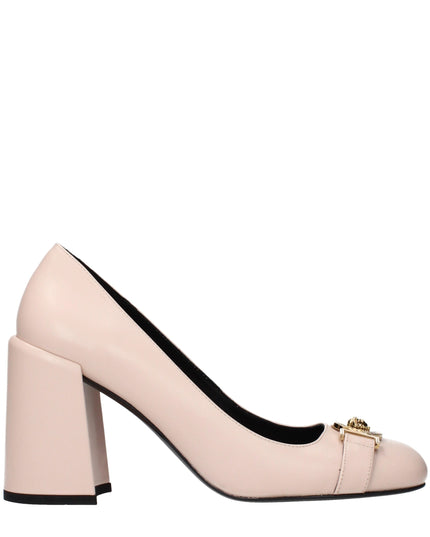 Versace Pink Leather High Heel Pumps