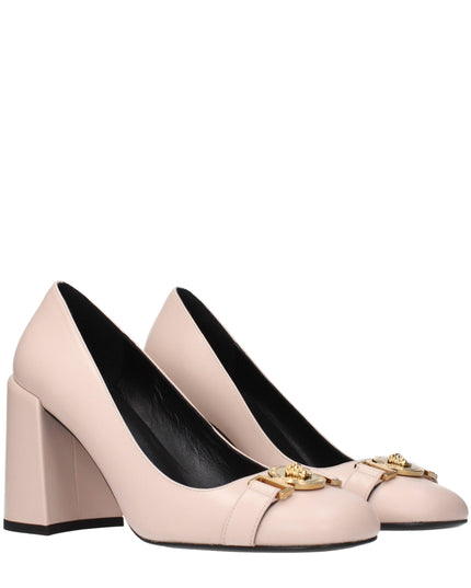 Versace Pink Leather High Heel Pumps