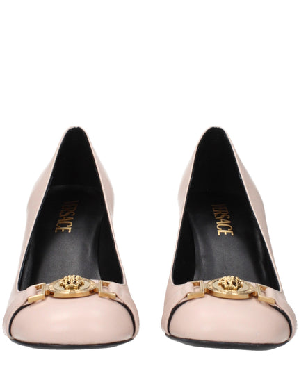 Versace Pink Leather High Heel Pumps