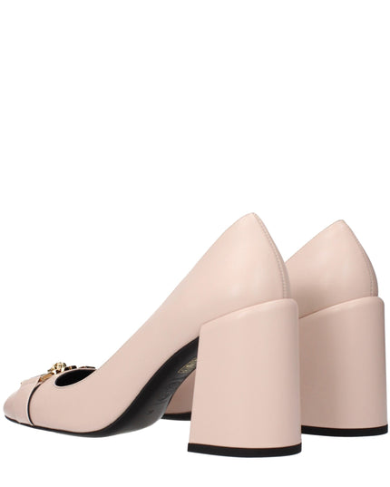 Versace Pink Leather High Heel Pumps