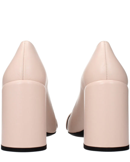 Versace Pink Leather High Heel Pumps