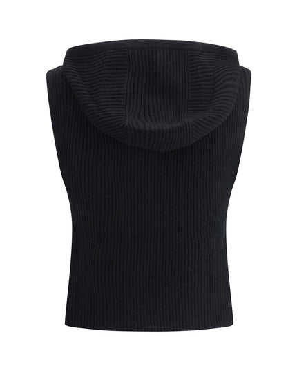 Max Mara Black Wool Sleveless Jacket