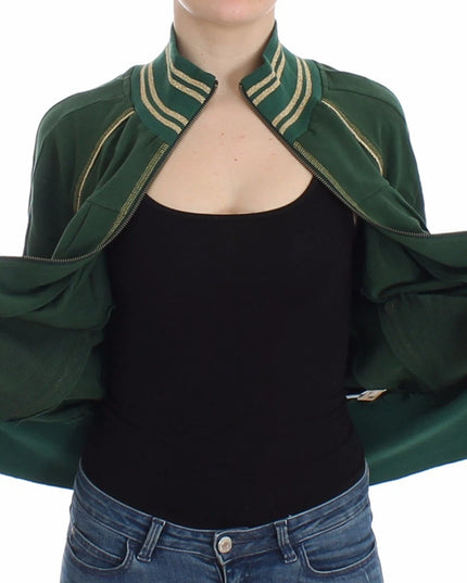 John Galliano Green Mock Zip Cardigan Sweatshirt Sweater Jacket