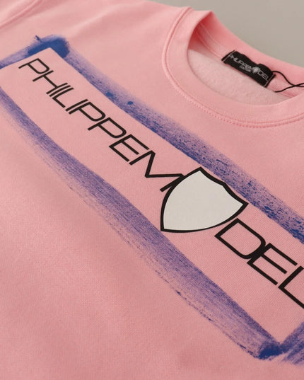 Philippe Model Pink Printed Long Sleeves Pullover Sweater