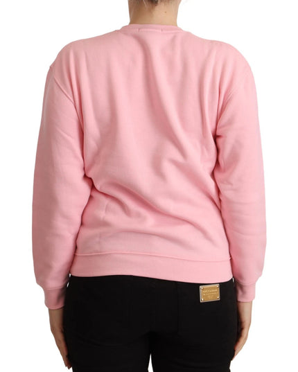 Philippe Model Pink Printed Long Sleeves Pullover Sweater