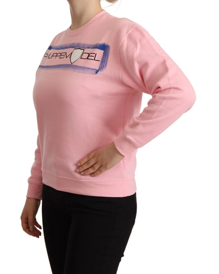 Philippe Model Pink Printed Long Sleeves Pullover Sweater