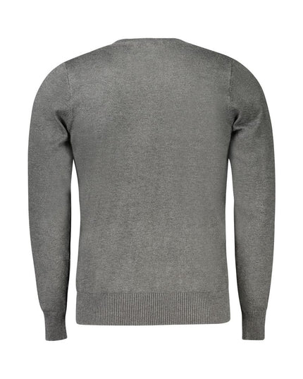 Coveri Moving Grigio Viscosa Men's Long-Sleeved T-Shirt