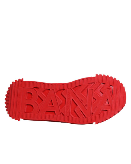 Dolce & Gabbana Red Logo Lace Low Top NS1 Sneakers Shoes