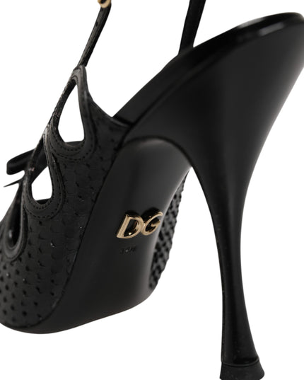 Dolce & Gabbana Leather High Heels Slingback Shoes