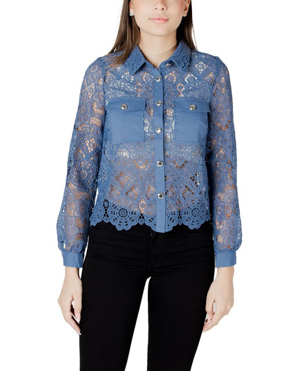 Morgan De Toi Blue Polyester Blouse