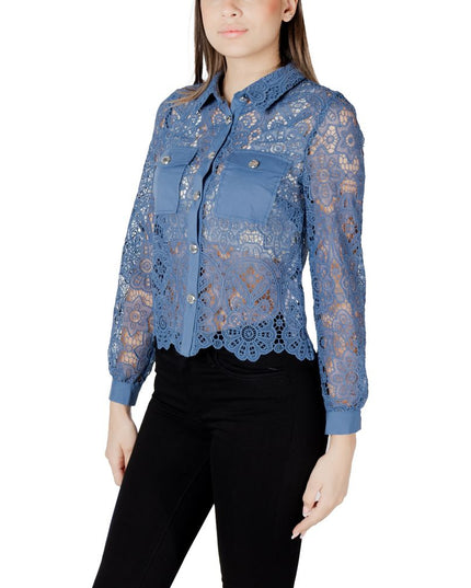 Morgan De Toi Blue Polyester Blouse