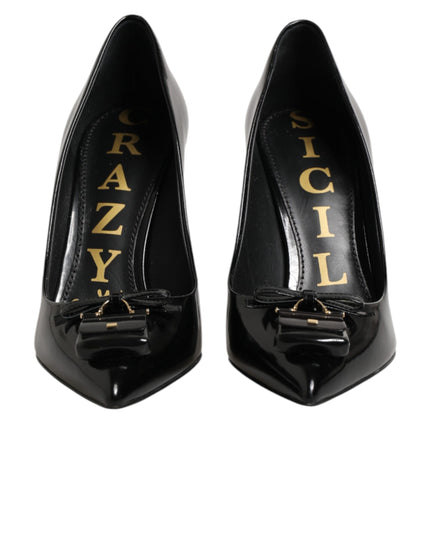 Dolce & Gabbana Black Bag Embellished Heels Pumps Shoes