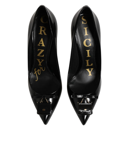 Dolce & Gabbana Black Bag Embellished Heels Pumps Shoes