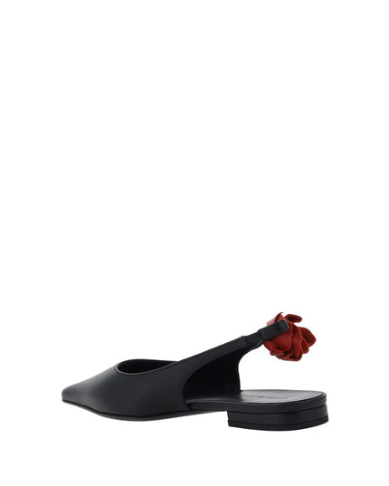 Magda Butrym Black Calf Leather Bos Taurus Ballet Flats
