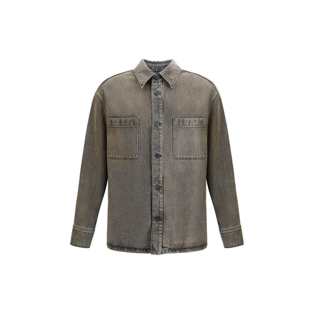 Fendi Gray Denim Shirt
